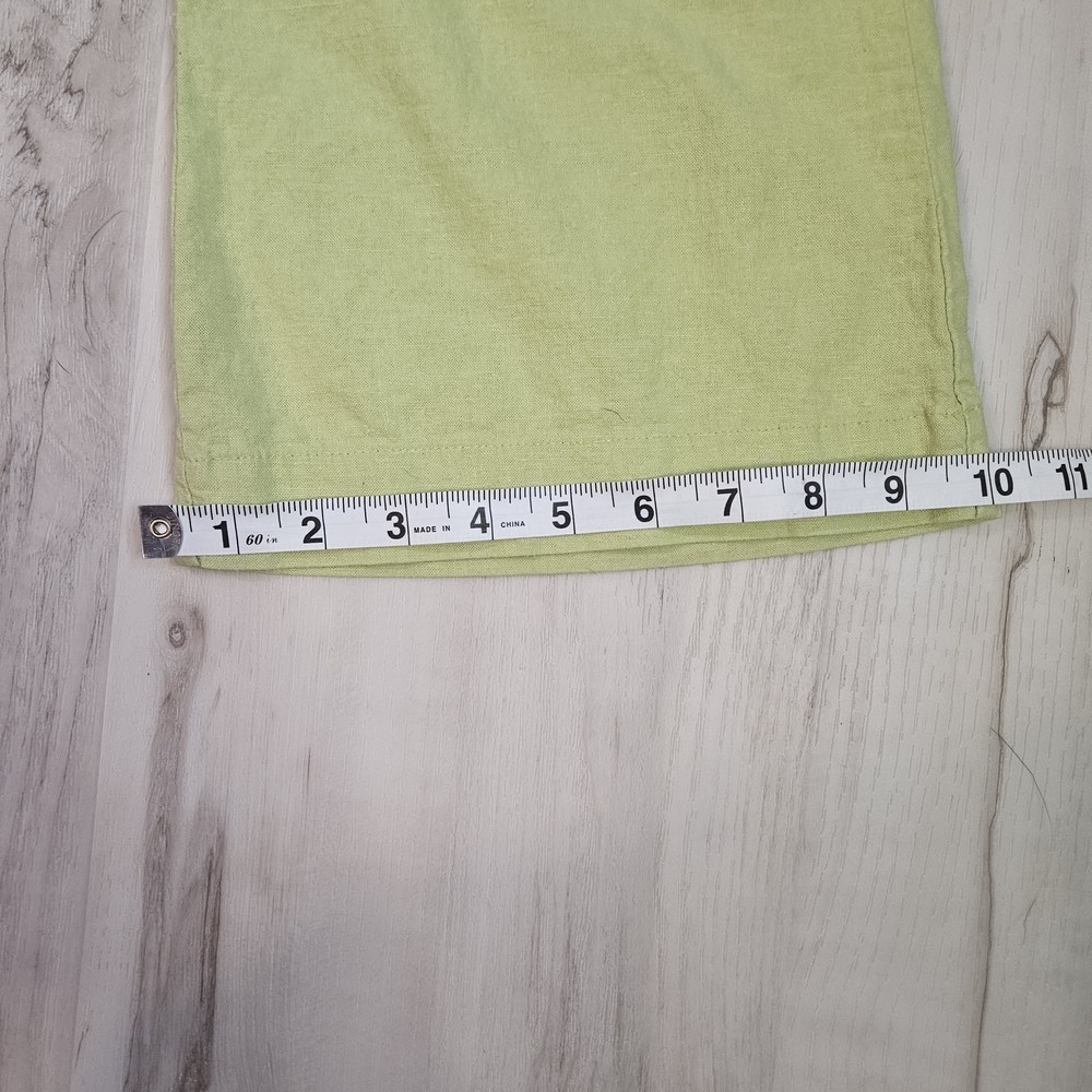 Wet Seal Vintage Y2K Linen Blend Wide Leg Drawstring Pants Light Green Juniors-3 - Picture 4 of 9